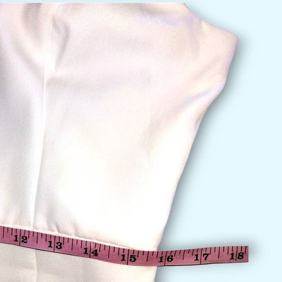 Lulu's Maxi Dress Sz XL Radiant Romance White Tie Straps Slit Wedding Bridesmaid - Picture 11 of 13